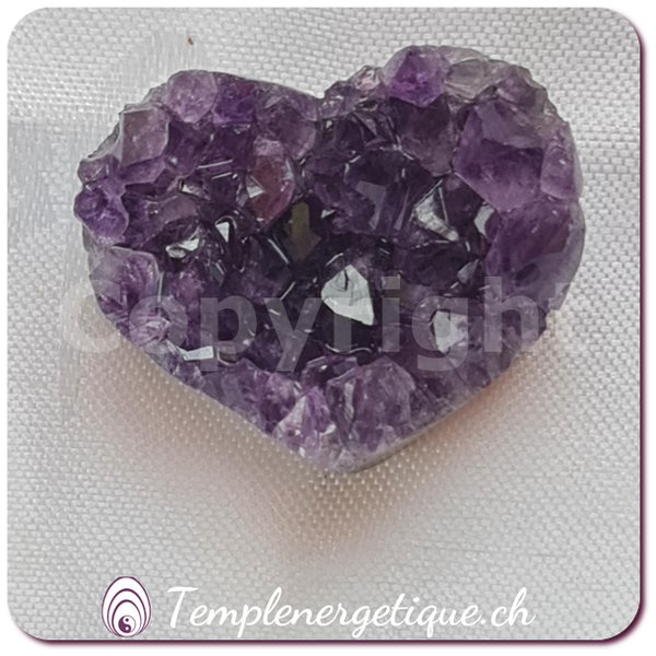 Coeur en améthyste MINI
